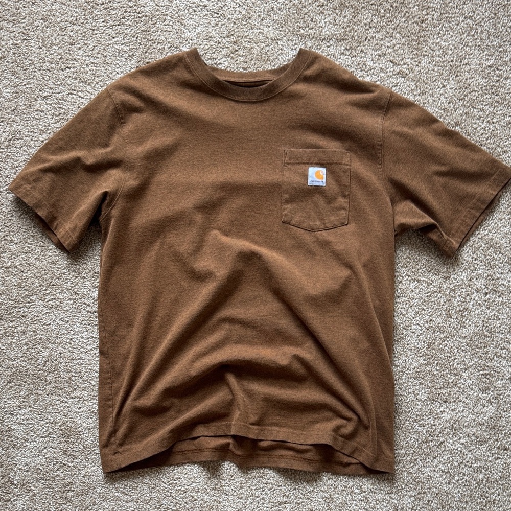 Carhartt Classic Brown Tee with Pocket